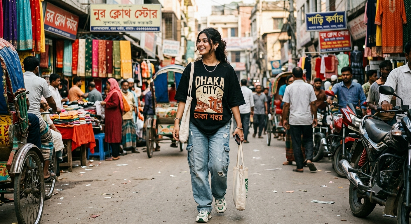 Trendy oversized t-shirt in Bangladesh